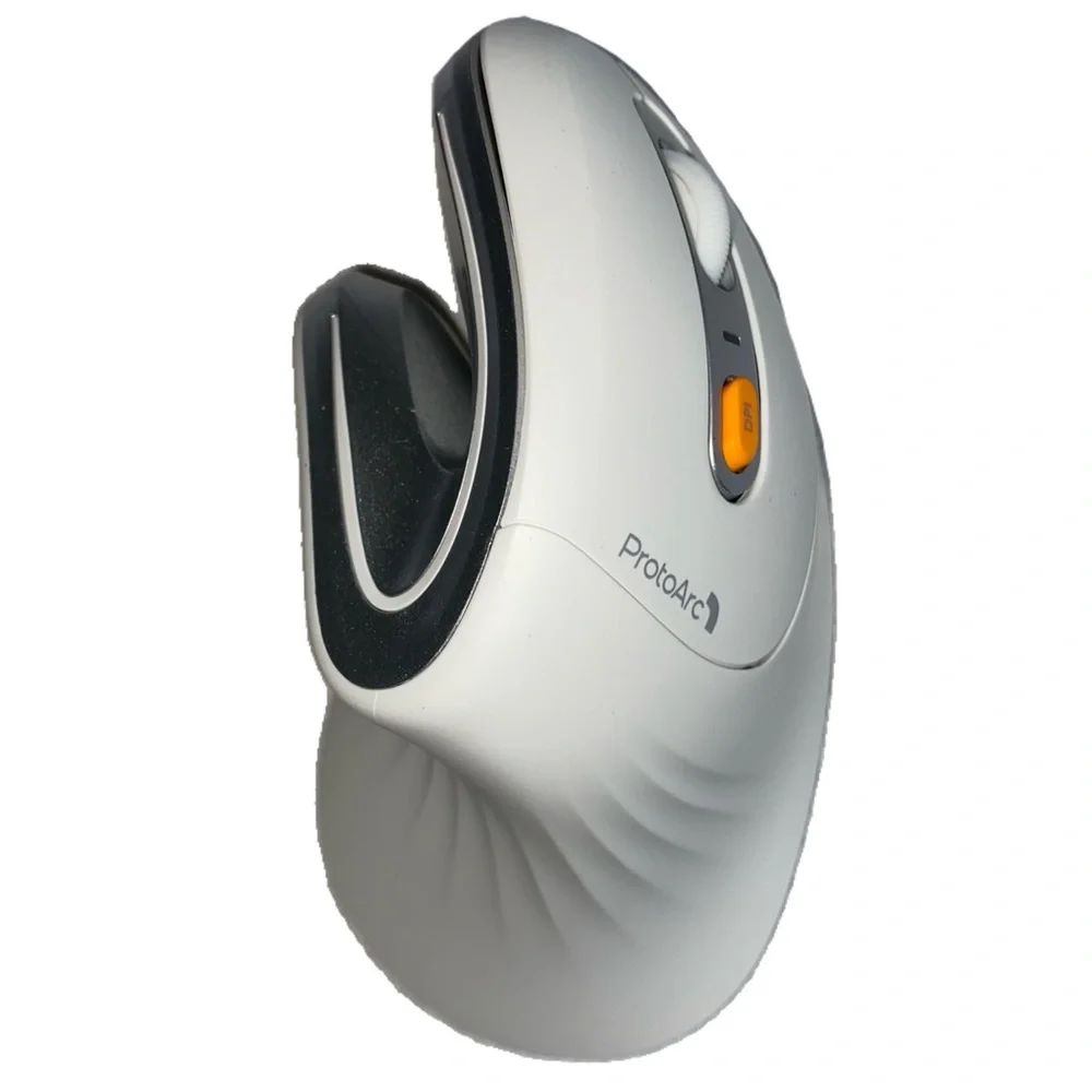 ProtoArc EM11 NL 2.4GHz Wireless Vertical Ergonomic Right-Handed Mouse, White